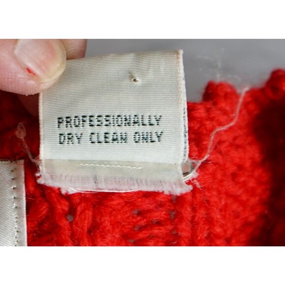 VTG Carroll Reed Women Wool Bobble Cable Chunky Knit Cardigan Sweater M Cottage - Picture 14 of 16